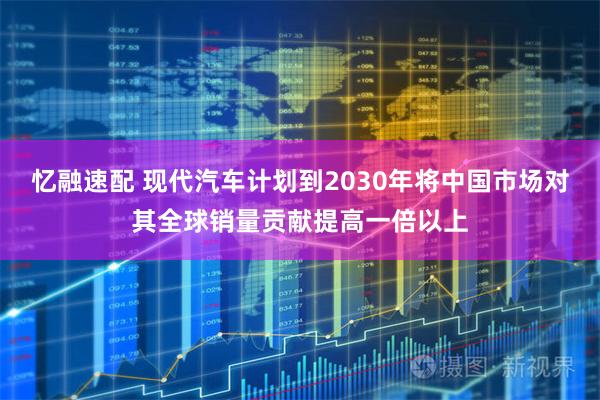忆融速配 现代汽车计划到2030年将中国市场对其全球销量贡献提高一倍以上
